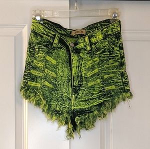 Aphrodite Acid Wash, High Waist Shorts